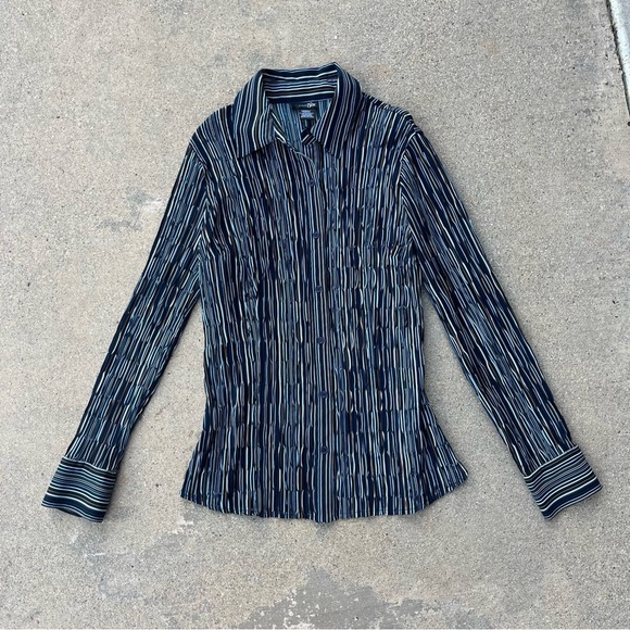 Striped Long Sleeve Blouse - Picture 1 of 3